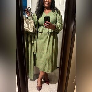 Bundle Coach Kisslock Shoulder Bag and Eloquii Peplum dress